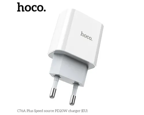 МЗП HOCO C76A Plus Speed source PD20W White mag-6931474746917144440