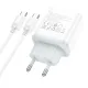 МЗП HOCO C105A Stage 1USB-C/1USB-A/PD20W/QC3.0/3A/C-to-C Cable White mag-6931474782922144000