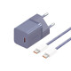МЗП Baseus GaN5 Fast Charger(mini) 1C 30W EU Cable Type-C to Type-C 1m Purple P10110902523-00 mag-6932172654436135319