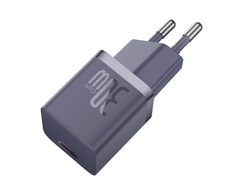 МЗП Baseus GaN5 Fast Charger(mini) 1C 30W EU Cable Type-C to Type-C 1m Purple P10110902523-00 mag-6932172654436135319