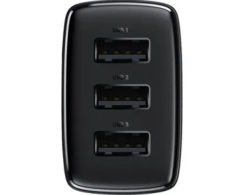 МЗП Baseus Compact Charger 3-USB 17W EU Black CCXJ020101 mag-6932172606961145674