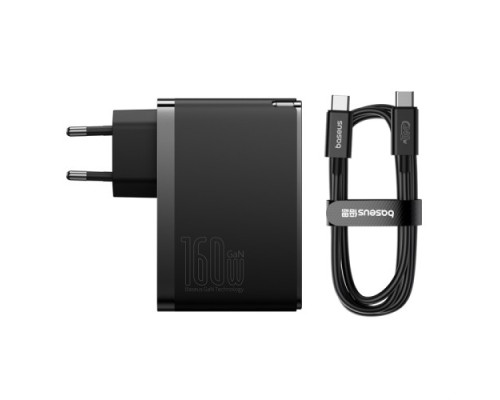 МЗП Baseus GaN5 Pro 2C+U 160W Cable Type-C to Type-C 240W(48V/5A) Black P10110825113-00 mag-6932172635046132566