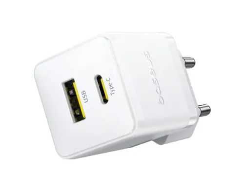 МЗП Baseus Palm Fast Charger C+U 30W + Cable Type-C to Type-C White P1011160A213-01 дефект mag-2000001596050144925