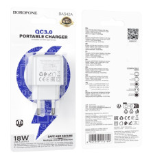 МЗП BOROFONE BAS42A Potential single-port 18W QC3.0 білий mag-6941991113789137614