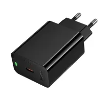МЗП HOCO CS93A Leader single port PD20W charger(EU) Black mag-6942007671064153045