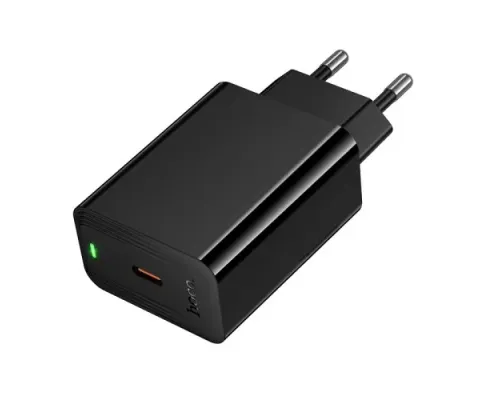 МЗП HOCO CS93A Leader single port PD20W charger(EU) Black mag-6942007671064153045