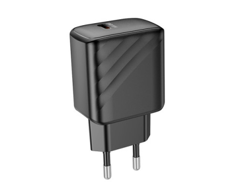 МЗП HOCO CS22A Value single port PD30W charger Black mag-6942007609913132446