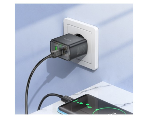 МЗП HOCO CS42A Smart PD30W+QC3.0 charger Black mag-6942007620765143485