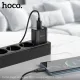 МЗП HOCO C140A Smart single port QC3.0 charger set 18W (QC/FCP/AFC) + Type-C Cable Black mag-6942007627825153863