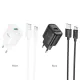 МЗП HOCO C140A Smart single port QC3.0 charger set 18W (QC/FCP/AFC) + Type-C Cable Black mag-6942007627825153863