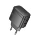 МЗП HOCO CS62A Bright PD45W(2C) charger Black mag-6942007638456139072