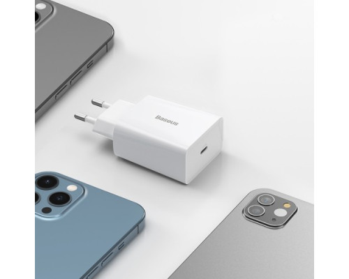 МЗП Baseus Speed Mini Quick Charger 1C 20W EU White CCFS-SN02 mag-695315620170556175