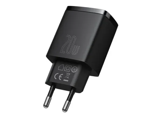 МЗП Baseus Compact Quick Charger U+C 20W EU Black CCXJ-B01 mag-6953156207233147502