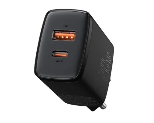 МЗП Baseus Compact Quick Charger U+C 20W EU Black CCXJ-B01 mag-6953156207233147502