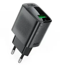 МЗП ACEFAST A90 QC18W GaN single (USB-A) charger Black mag-6974316283249153276