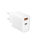 МЗП XO L116 (EU) PD30W/QC18W (1USB-C+1USB-A) fast charging charger with Lightning cable Білий mag-692068084386219217