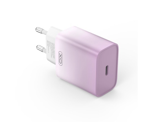 МЗП XO CE18 (EU) PD30W USB-C fast charging charger with Lightning cable Фіолетовий mag-692068085170660142