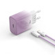 МЗП XO CE18 (EU) PD30W USB-C fast charging charger with Lightning cable Фіолетовий mag-692068085170660142