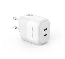 МЗП XO L140 (EU) 35W GaN Nitride (2USB-C) Fast Charging Білий mag-6920680855490140383