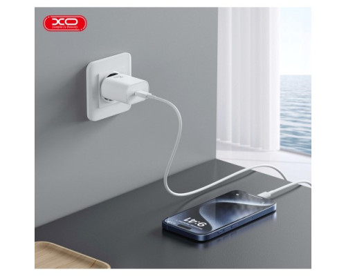 МЗП XO CE25 PD25W USB-C Fast Charger Type-C cable Білий mag-692068085614560166