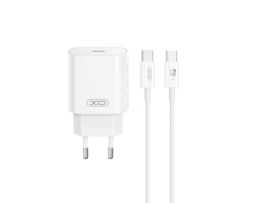 МЗП XO CE25 PD25W USB-C Fast Charger Type-C cable Білий mag-692068085614560166