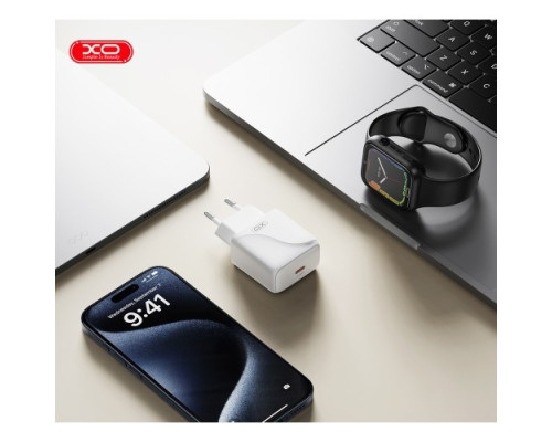 МЗП XO L141 20W Single USB-C Fast Charger Білий mag-692068085892757271