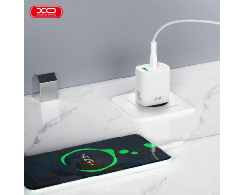 МЗП XO CE29 20W 1USB-A+1USB-C Fast Charger with TYPE-C cable (NB-Q231A) Білий mag-692068085900960188