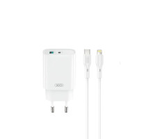 МЗП XO CE29 20W 1USB-A+1USB-C Fast Charger with TYPE-C cable (NB-Q231A) Білий mag-692068085900960188