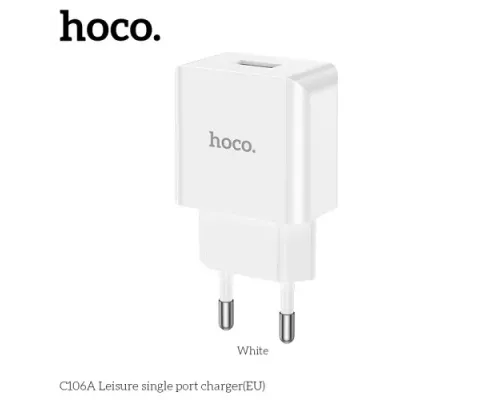 МЗП HOCO C106A Leisure 1USB/2,1A White mag-6931474783882146025