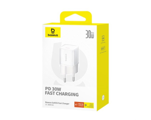 МЗП Baseus GaN5S Fast Charger 1C 30W EU White P10162504213-00 mag-693217264867156143