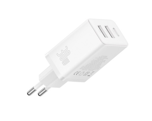 МЗП Baseus Cube Fast Charger 2U+C 30W EU Cluster White P10111402213-00 mag-6932172651145128963