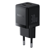 МЗП Baseus Palm Fast Charger C+U 30W + Cable Type-C to Type-C Black P1011160A113-01 mag-6932172677343135341