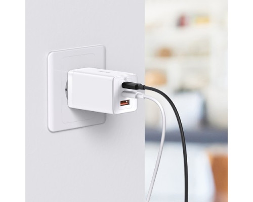 МЗП Baseus GaN5 Pro Fast Charger 2C+U 65W EU Cable Type-C to Type-C 1m White CCGP120202 mag-6932172617516128877