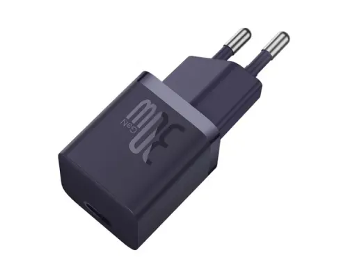 МЗП Baseus GaN5 Fast Charger(mini) 1C 30W EU Purple CCGN070705 mag-6932172624460144956