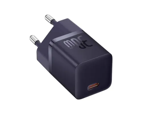 МЗП Baseus GaN5 Fast Charger(mini) 1C 30W EU Purple CCGN070705 mag-6932172624460144956