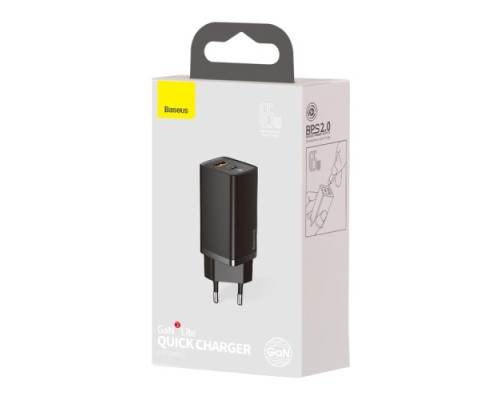 МЗП Baseus GaN2 Lite Quick Charger C+U 65W EU Black CCGAN2L-B01 mag-695315623293861664