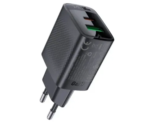 МЗП ACEFAST A78 PD20W GaN (USB-A+USB-C) charger Black mag-6974316283256153277