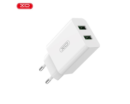МЗП XO L119 (EU) dual USB-A QC18W fast charging charger with Mirco cable Білий mag-692068084421060117