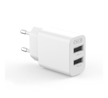 МЗП XO L109 2USB-A 2.4A Charger Білий mag-6920680845293136200