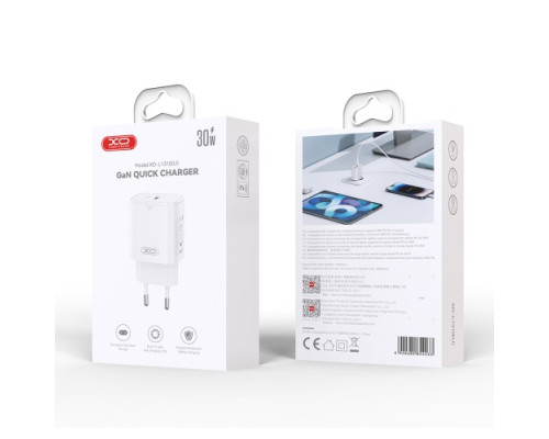 МЗП XO L131 (EU) PD30W USB-C Fast Charging Білий mag-692068085423360155