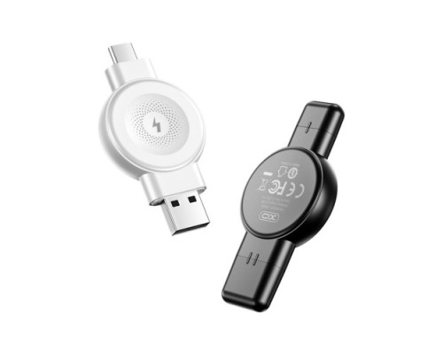 МЗП XO CX026 Apple/Samsung USB-A/, Type-c Watch Wireless Charger Білий mag-692068085657260167