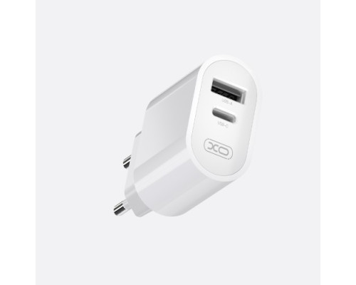 МЗП XO L97 USB A+USB C dual port 2.4A Home charger Білий mag-692068082716960096