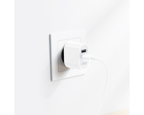 МЗП XO L97 USB A+USB C dual port 2.4A Home charger Білий mag-692068082716960096