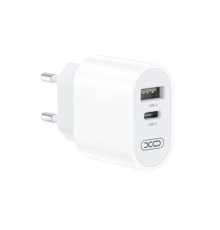МЗП XO L97 USB A+USB C dual port 2.4A Home charger Білий mag-692068082716960096