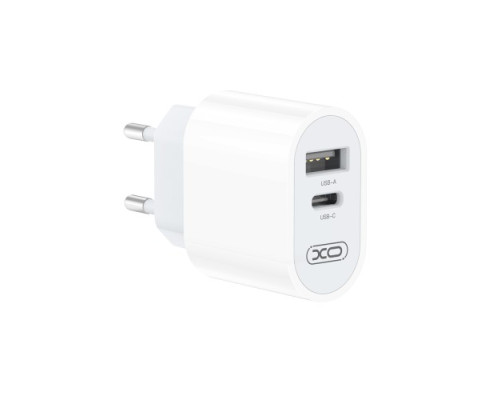 МЗП XO L97 USB A+USB C dual port 2.4A Home charger Білий mag-692068082716960096