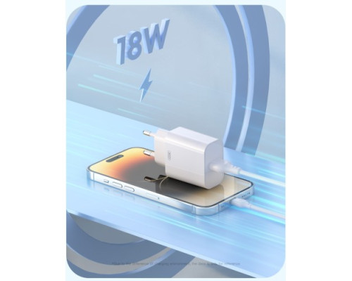 МЗП XO L103 (EU) QC3.0 18W Charger with TYPE-C cable Білий mag-692068083215657210