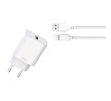 МЗП XO L103 (EU) QC3.0 18W Charger with TYPE-C cable Білий mag-692068083215657210