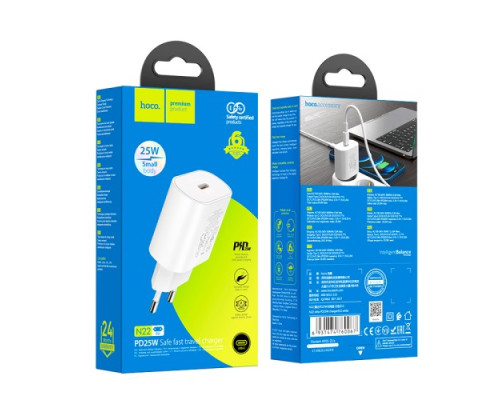 МЗП HOCO N22 Jetta 1USB-C/PD25W White mag-6931474760067131796