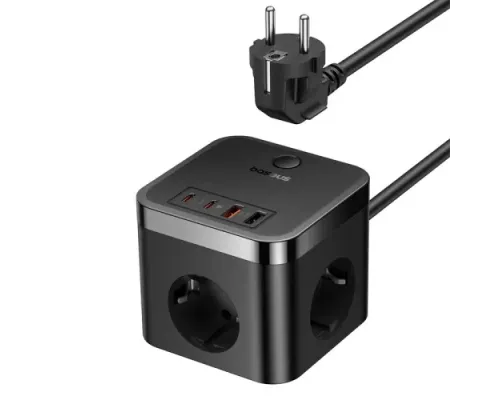 МЗП Baseus PowerCombo Cube Power Strip 3AC+2U+2C 30W 1.5m EU Black E00066400117-00 mag-6932172651121152080