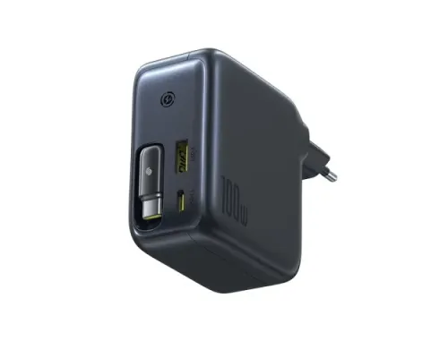 МЗП Baseus EnerCore CJ11 Fast Charger with Retractable Cable 2C+U 100W Black E0120M00 mag-6932172695606152090